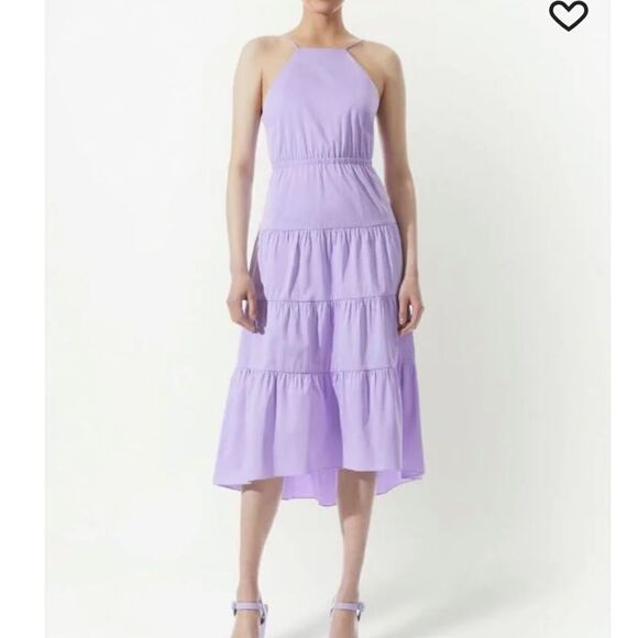 Alice + Olivia Hartley Tie Back Midi Dress - Picture 1 of 11